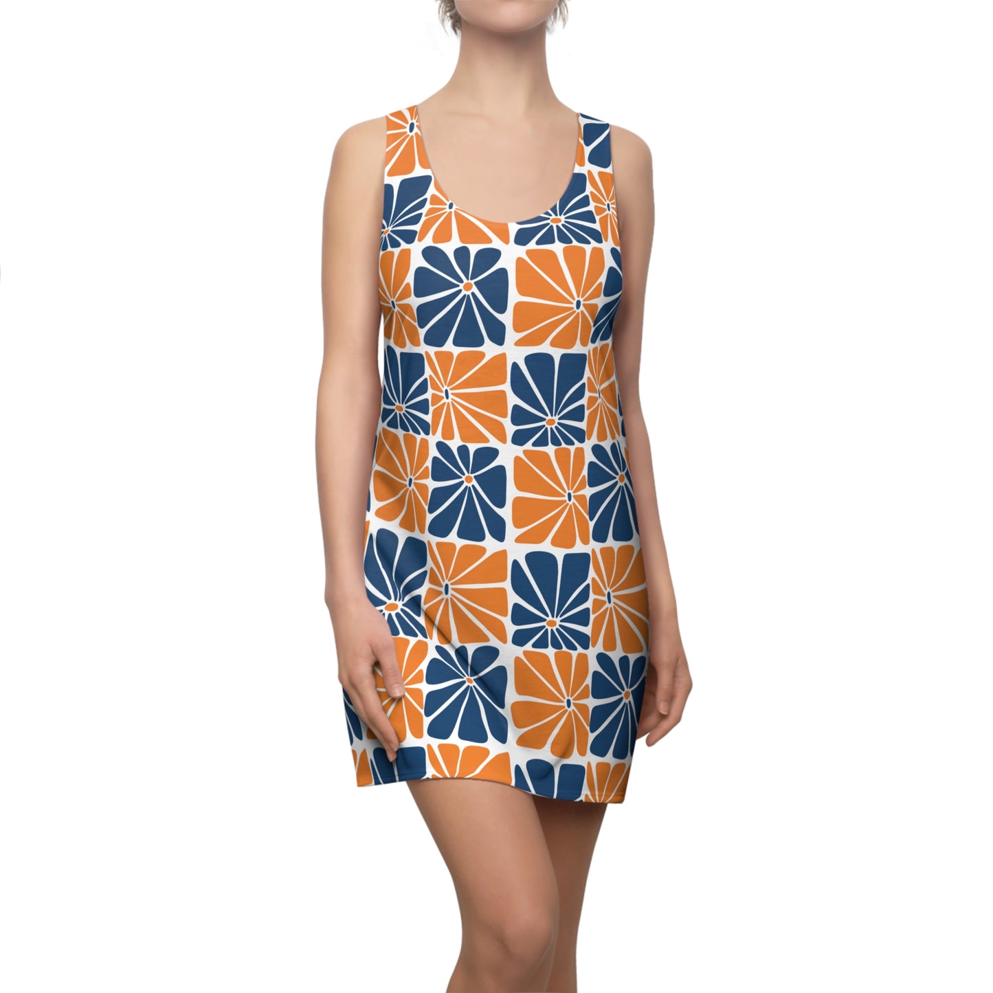 Dress Floral Patterned Racerback Dress Casual Summer Wear Beach Dress Party Outfit Trending Summer Fashion Gift for Her