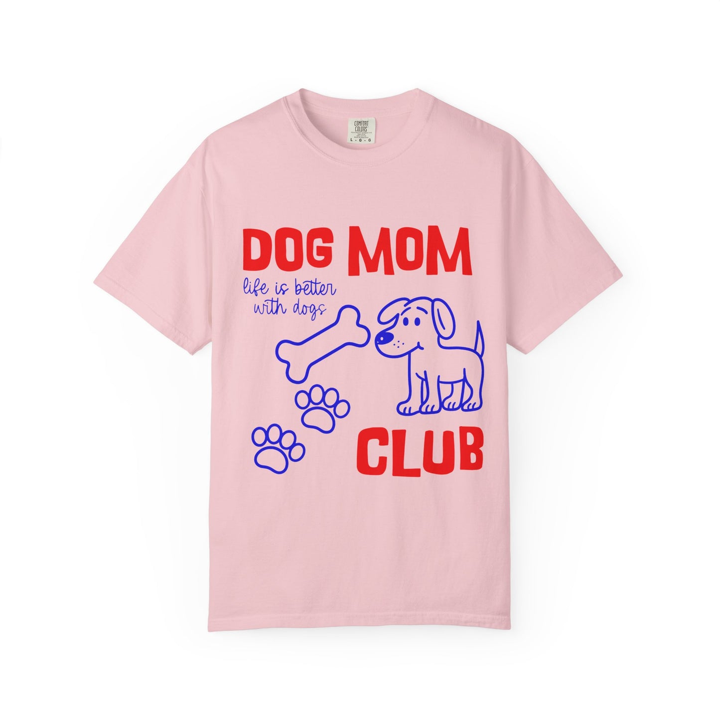 Dog Mom Club T-Shirt — Cute Paw Print & Bone Graphic Tee