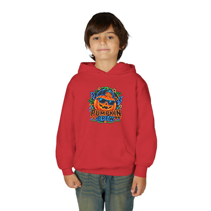 Youth Pumpkin Crew Hoodie — Cute Jack-O’-Lantern Halloween Sweatshirt