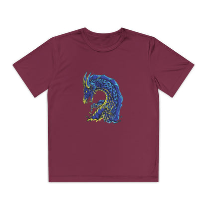 T-Shirt  Youth Dragon Graphic Tee Competitive Spirit Shirt for Kids Epic Dragon Art Birthday Gift Sports Event Apparel