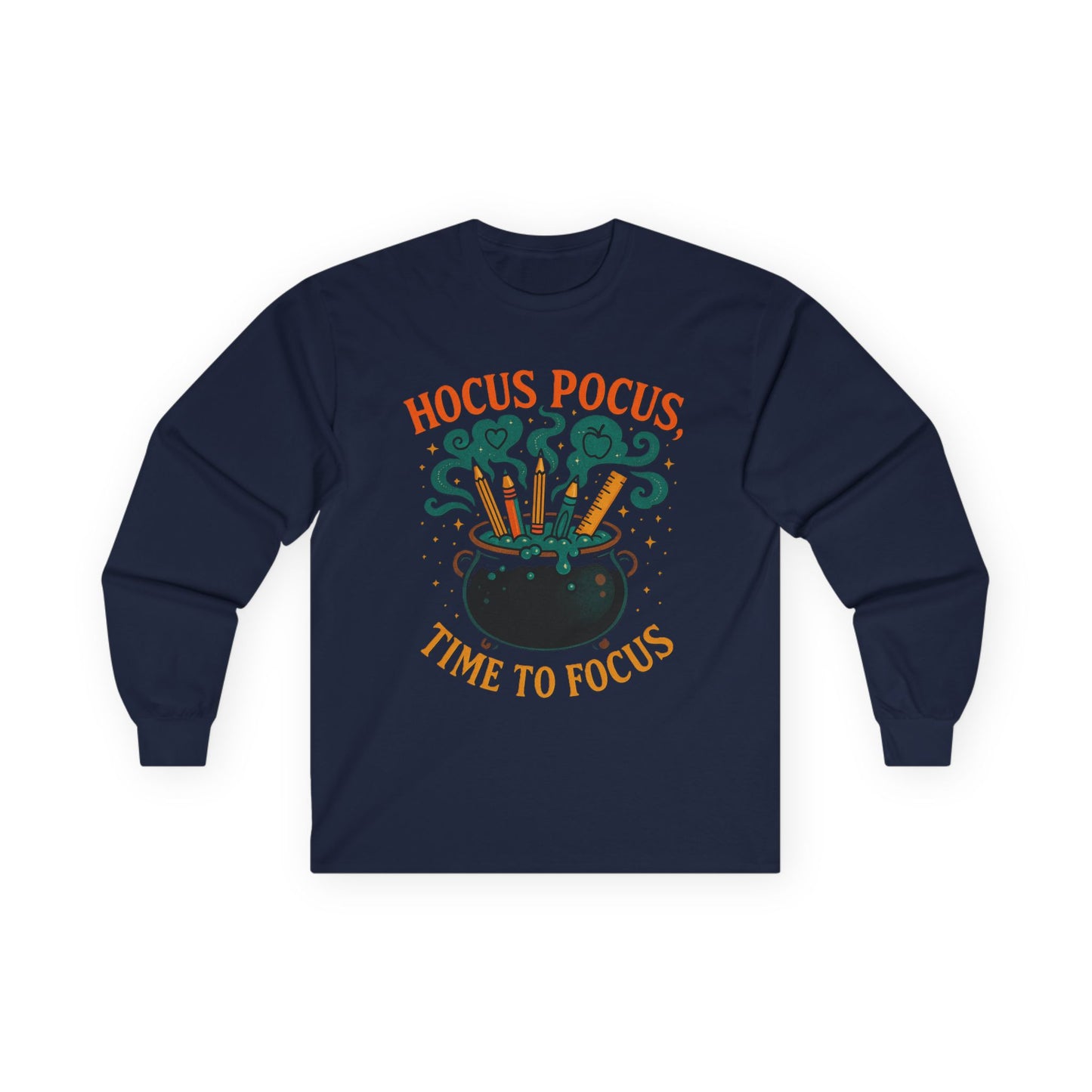 T-Shirt Hocus Pocus Long Sleeve Tee Halloween Shirt Funny Graphic Tee Autumn Fashion Unisex Casualwear Spooky Season Apparel