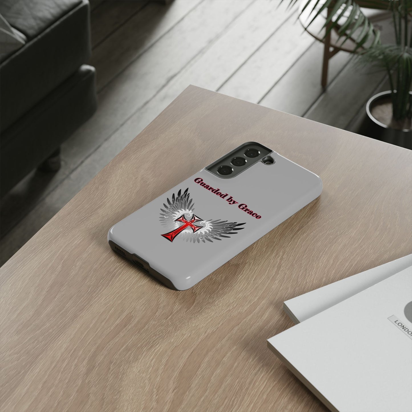 Cell Phone Case with Guardian Angel Design Tough Cases for Protection Spiritual Gifts Unique Accessories Personalized Tech