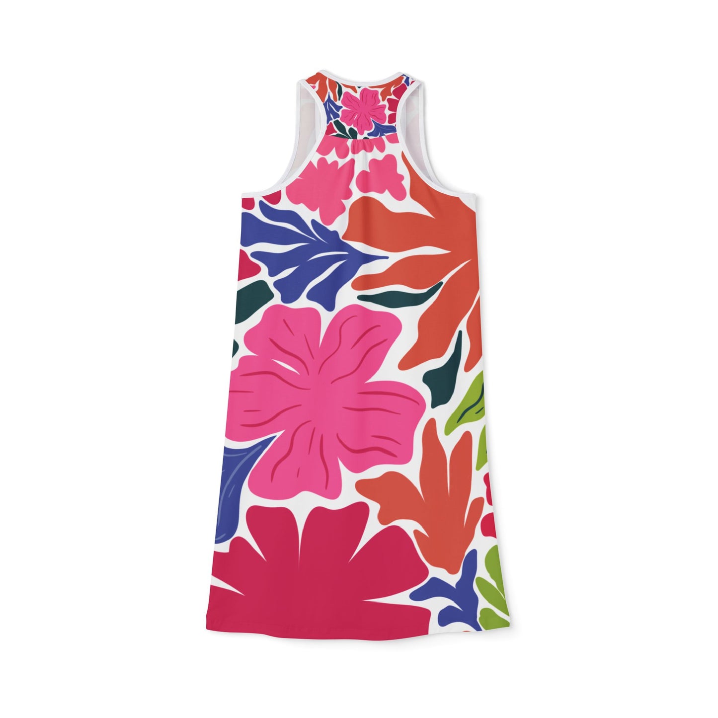 Dress Tropical Floral Racerback Dress Vacation Outfit Summer Style Beachwear Dress Floral Print Dress Spring Apparel Travel Essentials