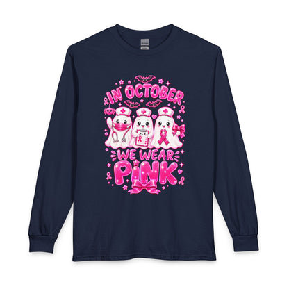 Long Sleeve Shirt — "In October We Wear Pink" Breast Cancer Awareness