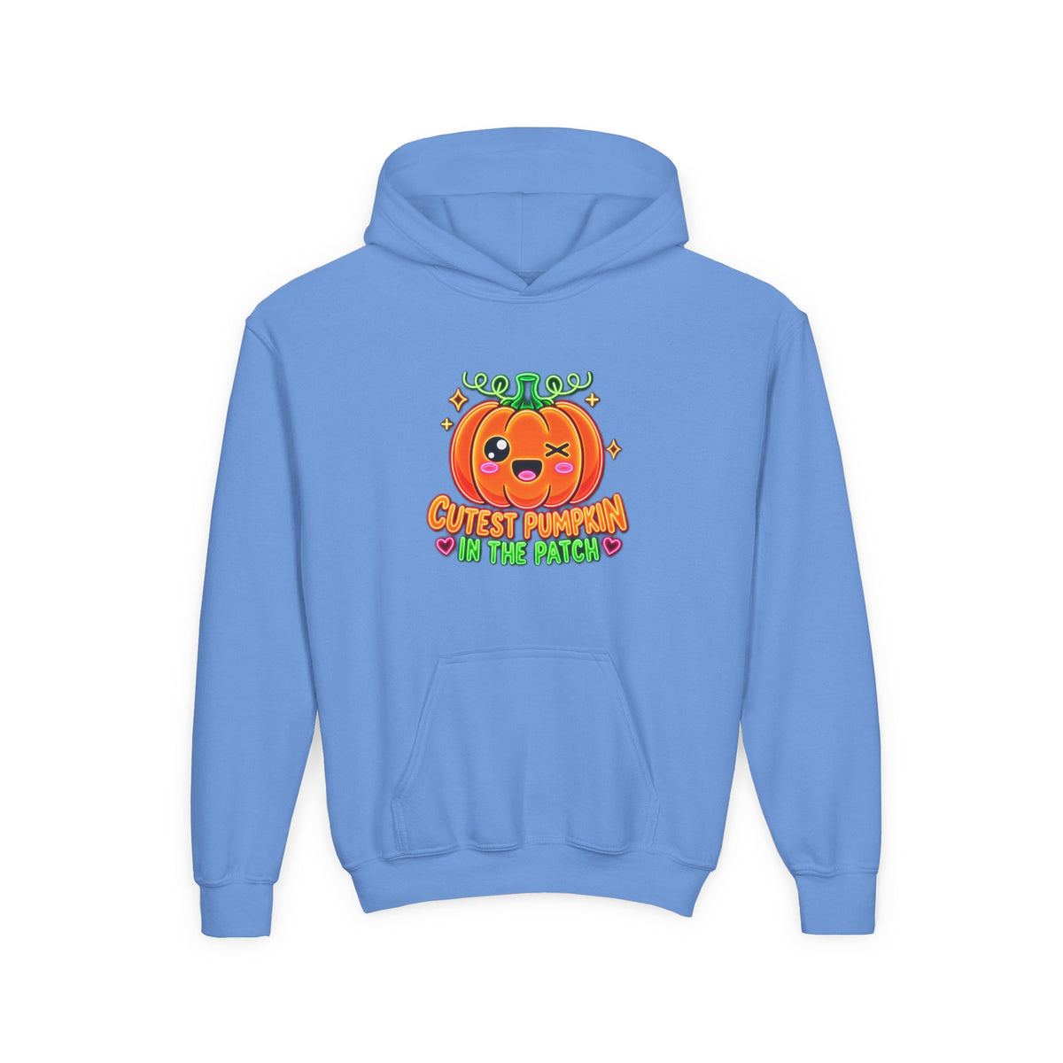Youth Hoodie — "Cutest Pumpkin in the Patch" Cute Halloween Pumpkin Pullover