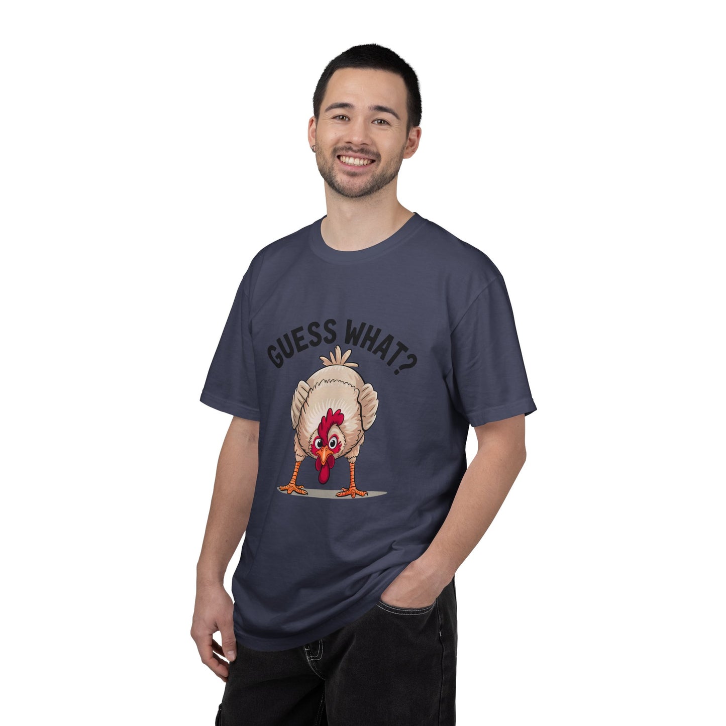 Chicken Butt T-Shirt "Guess What? Chicken Butt!" Funny Novelty Tee Conversation Starter Humorous Statement