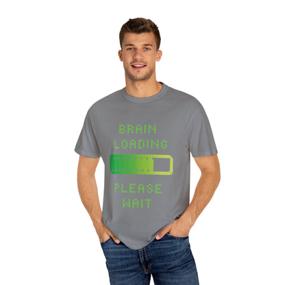T-Shirt Loading Awareness T-Shirt - 8-bit Humor Gamer Gift Brain Loading Tee Unisex Graphic Shirt Quirky Humor Clothing