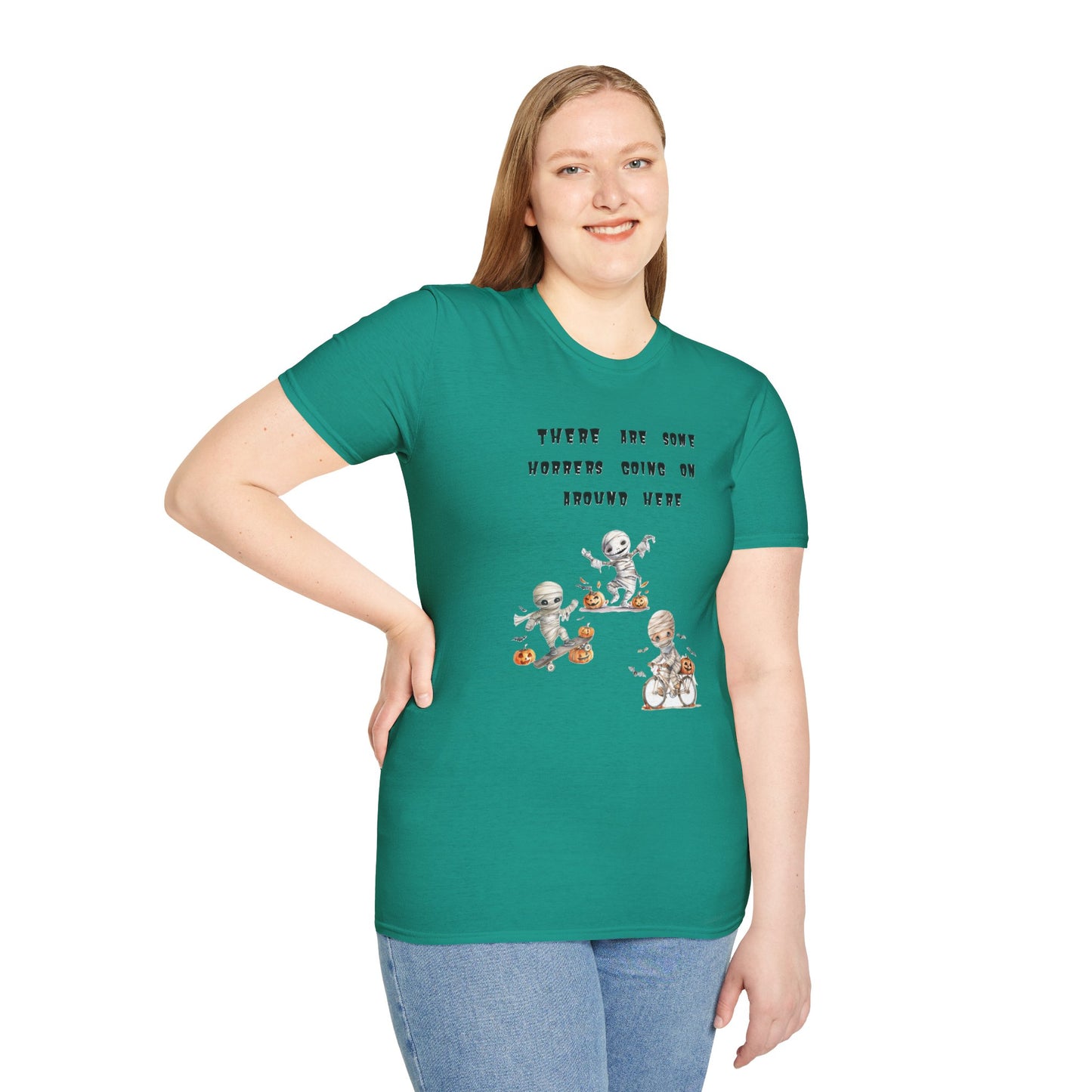 T-Shirt Halloween Graphic T-Shirt Spooky Season Tee Unisex Soft Style Shirt Retro Halloween Gift Fall Fashion Cute Halloween Design
