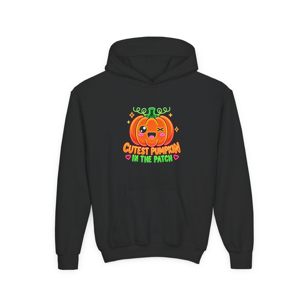 Youth Hoodie — "Cutest Pumpkin in the Patch" Cute Halloween Pumpkin Pullover