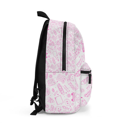 Backpack Cute Pink Graphic Backpack for Kids School Backpack Trendy Book Bag Fun Daypack Unique Gifts for Girls Diaper Bag