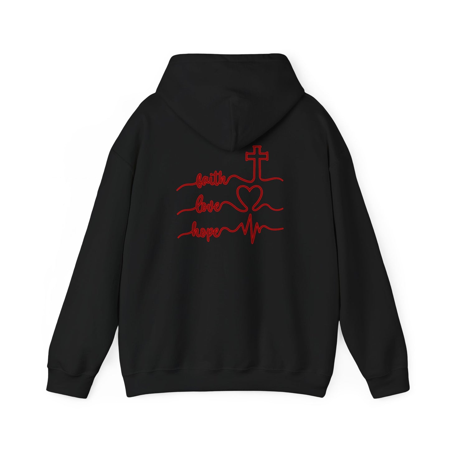 Sweatshirt Faith & Love Heavy Blend Hoodie Unisex Sweatshirt for Inspiration and Comfort Christian Religious Gift