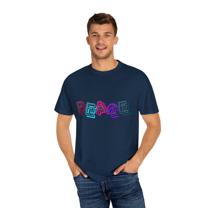 T-Shirt Vibrant Peace Heart T-Shirt Unisex Graphic Tee Summer Festival Wear Gift for Music Lovers Casual Everyday Top