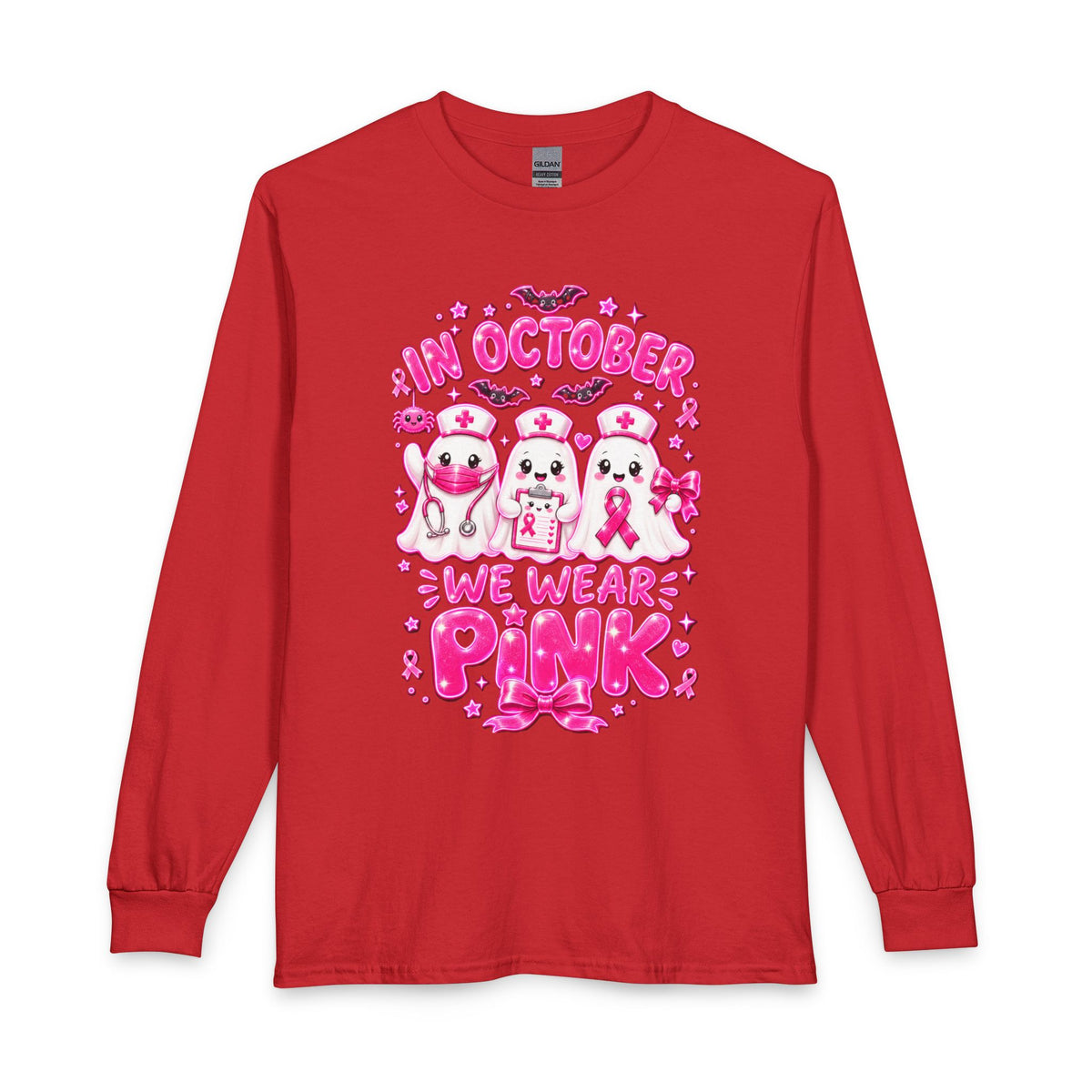 Long Sleeve Shirt — "In October We Wear Pink" Breast Cancer Awareness