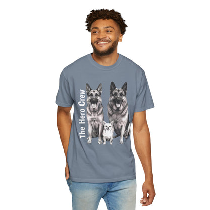 German Shepherd Family T-Shirt — Trio Dog Portrait Tee