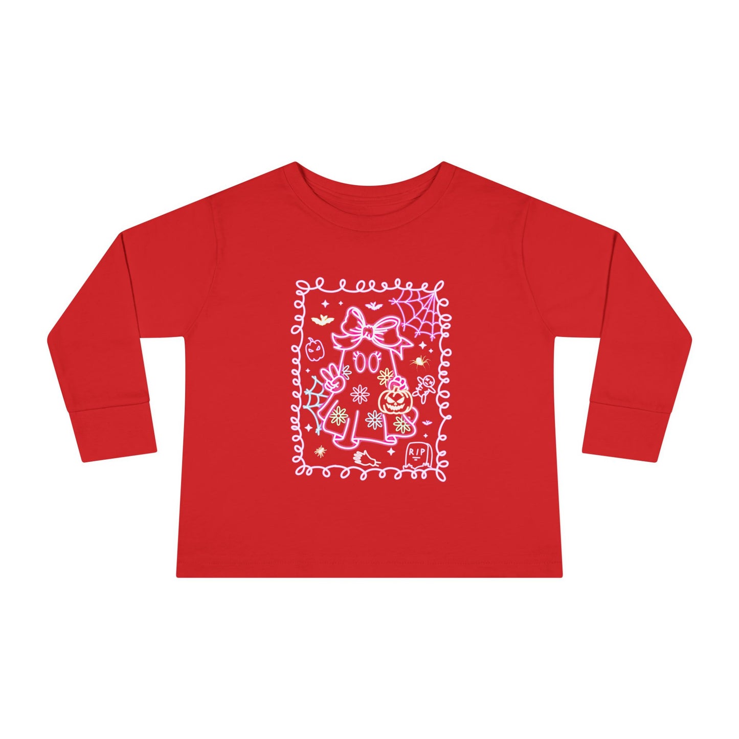 T-Shirt Cute Cat Toddler Long Sleeve Tee Adorable Gift Kids' Fashion Playdate Outfit Baby Shower Present Everyday Wear Halloween