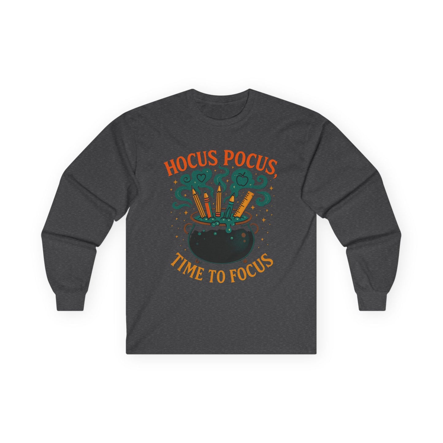 T-Shirt Hocus Pocus Long Sleeve Tee Halloween Shirt Funny Graphic Tee Autumn Fashion Unisex Casualwear Spooky Season Apparel