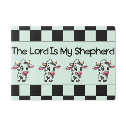 The Lord Is My Shepherd Cutting Board — Cute Cow Farmhouse Kitchen Decor