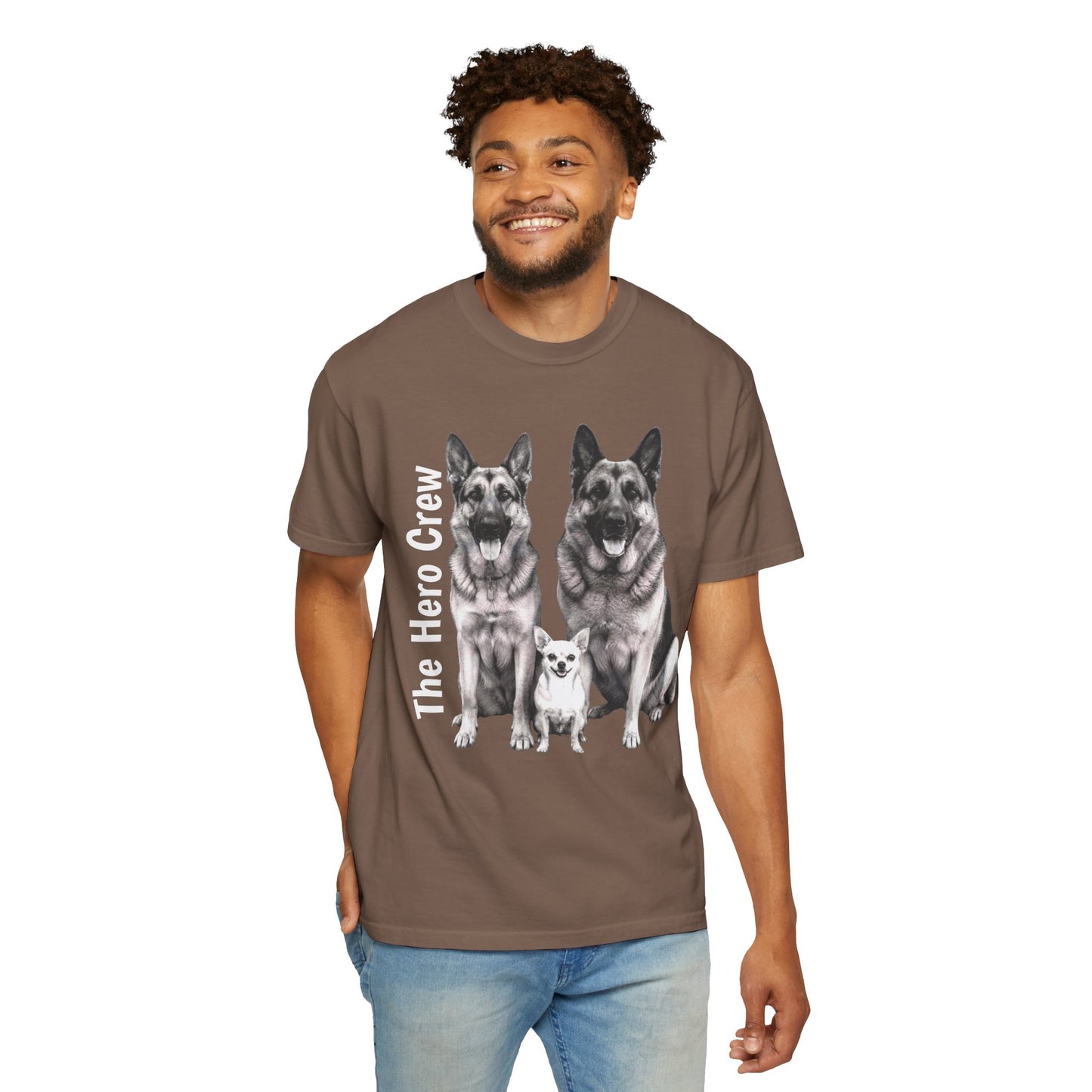 German Shepherd Family T-Shirt — Trio Dog Portrait Tee