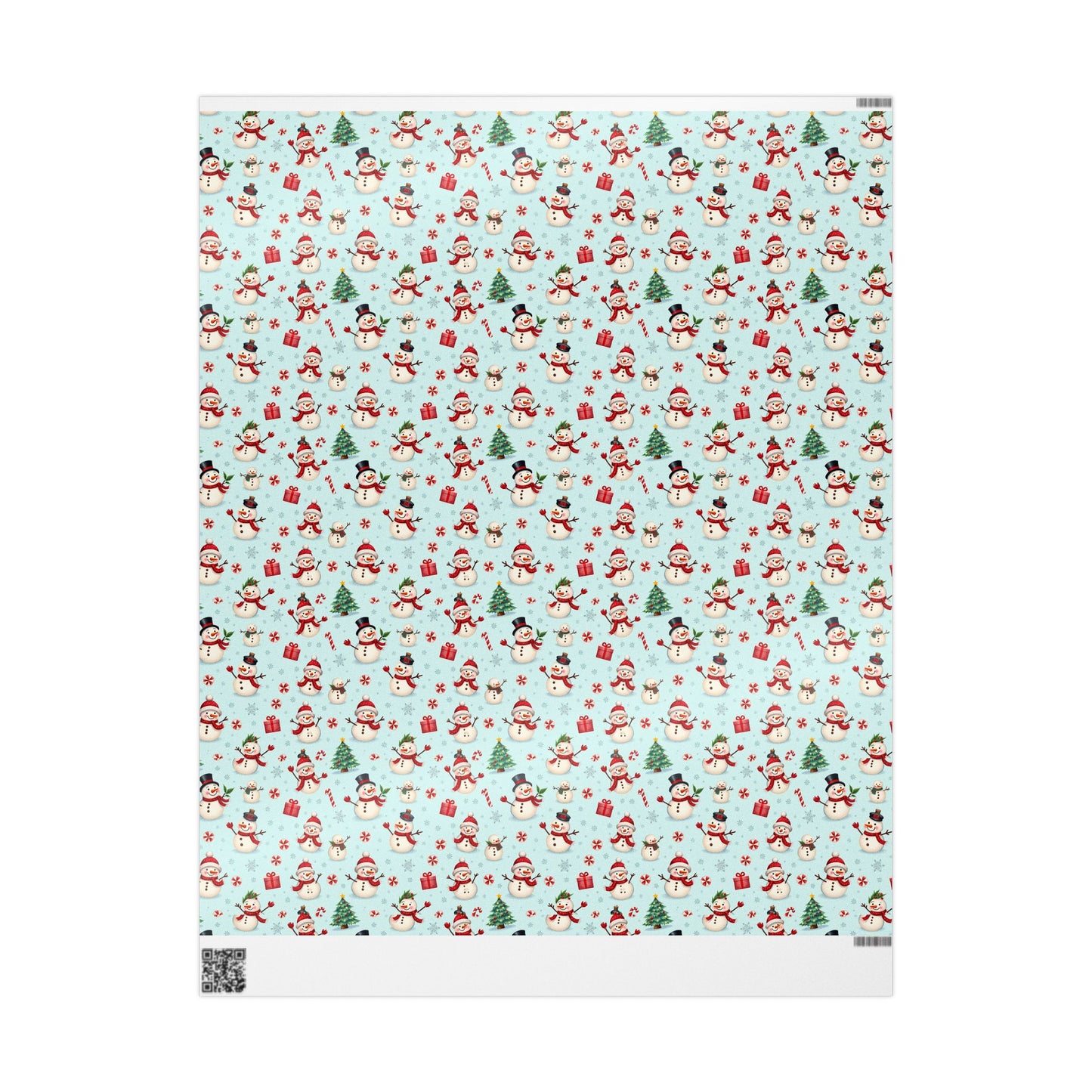 Festive Christmas Wrapping Paper, Holiday Gift Wrap, Snowman and Santa Print, Perfect for Christmas, Birthdays, and New Year Celebrations