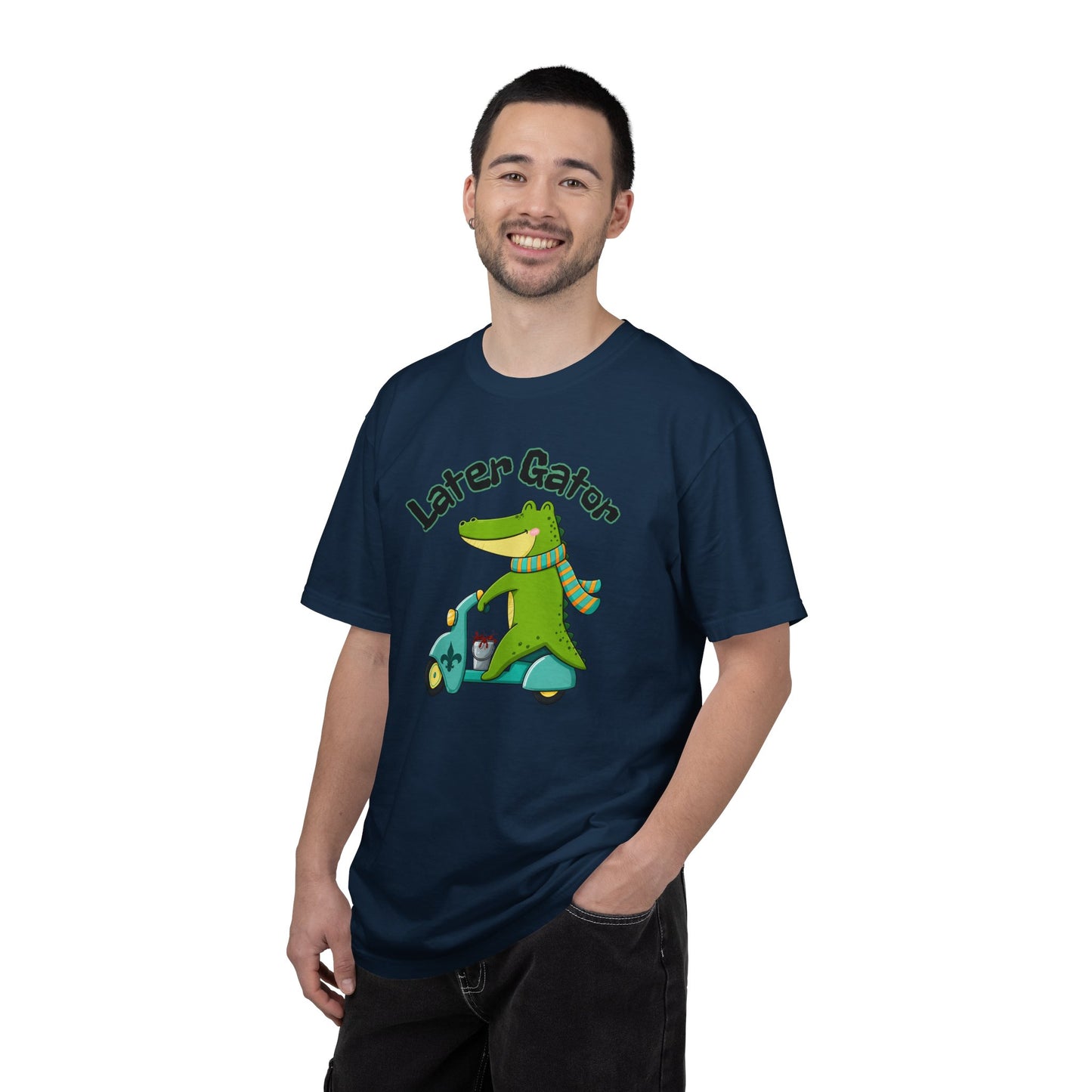 Later Gator After While Gator T-Shirt Cute Cartoon Alligator Scooter Tee Gift