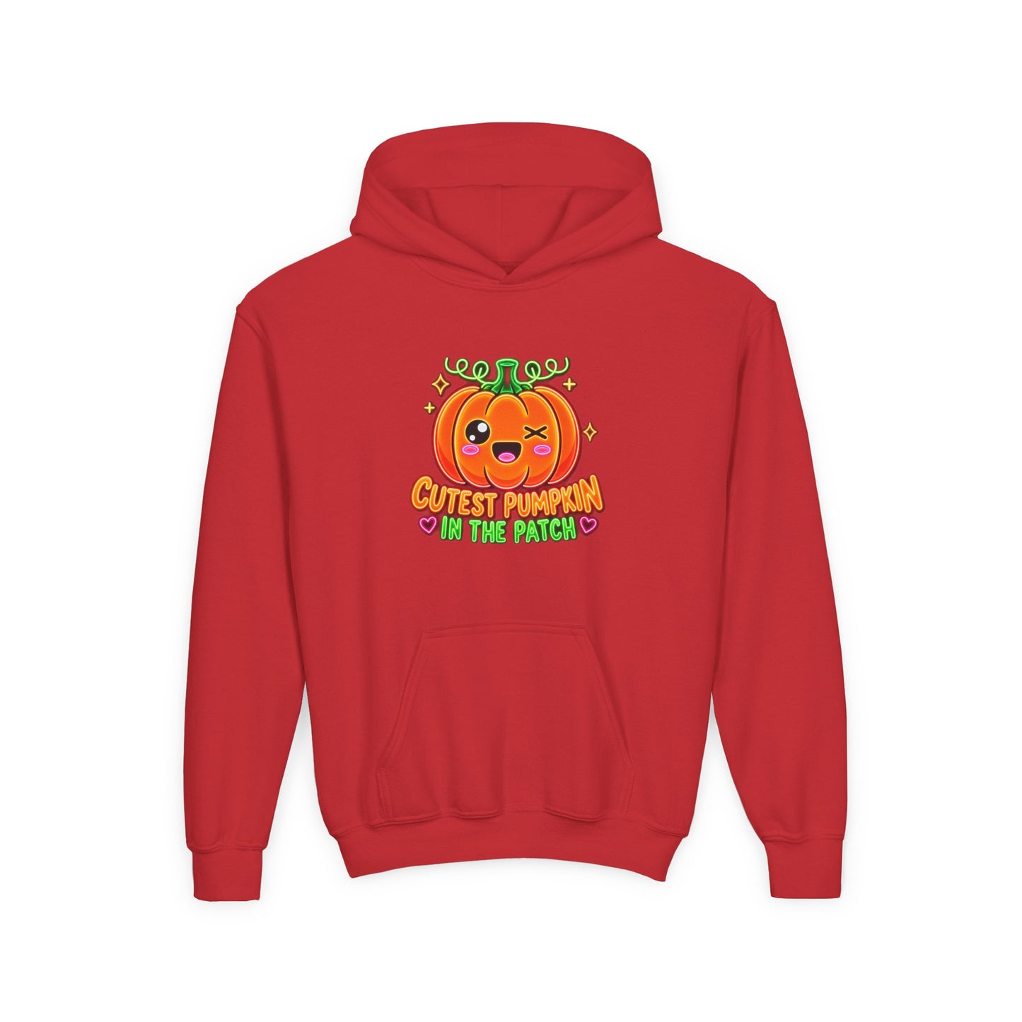 Youth Hoodie — "Cutest Pumpkin in the Patch" Cute Halloween Pumpkin Pullover