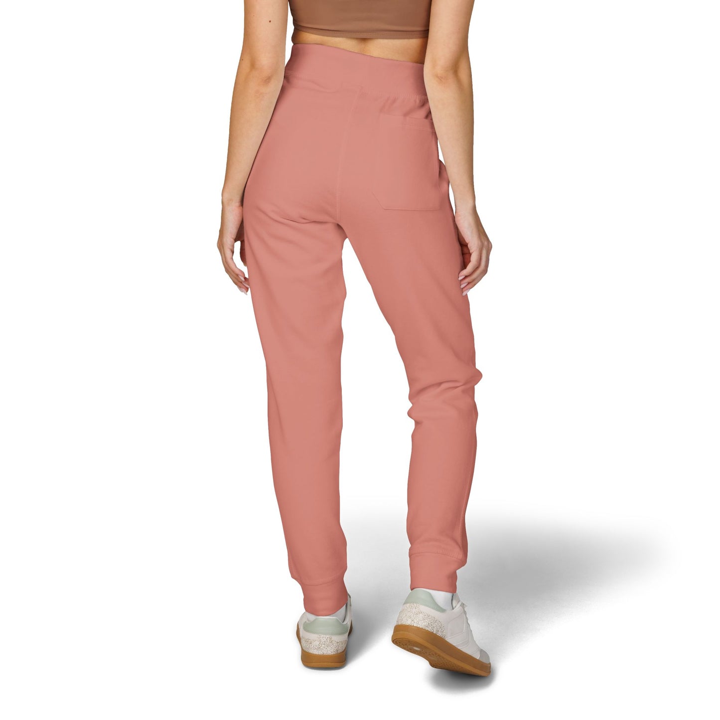 Embroidered Unisex Fleece Sweatpants - Cozy Comfort in Blush Pink