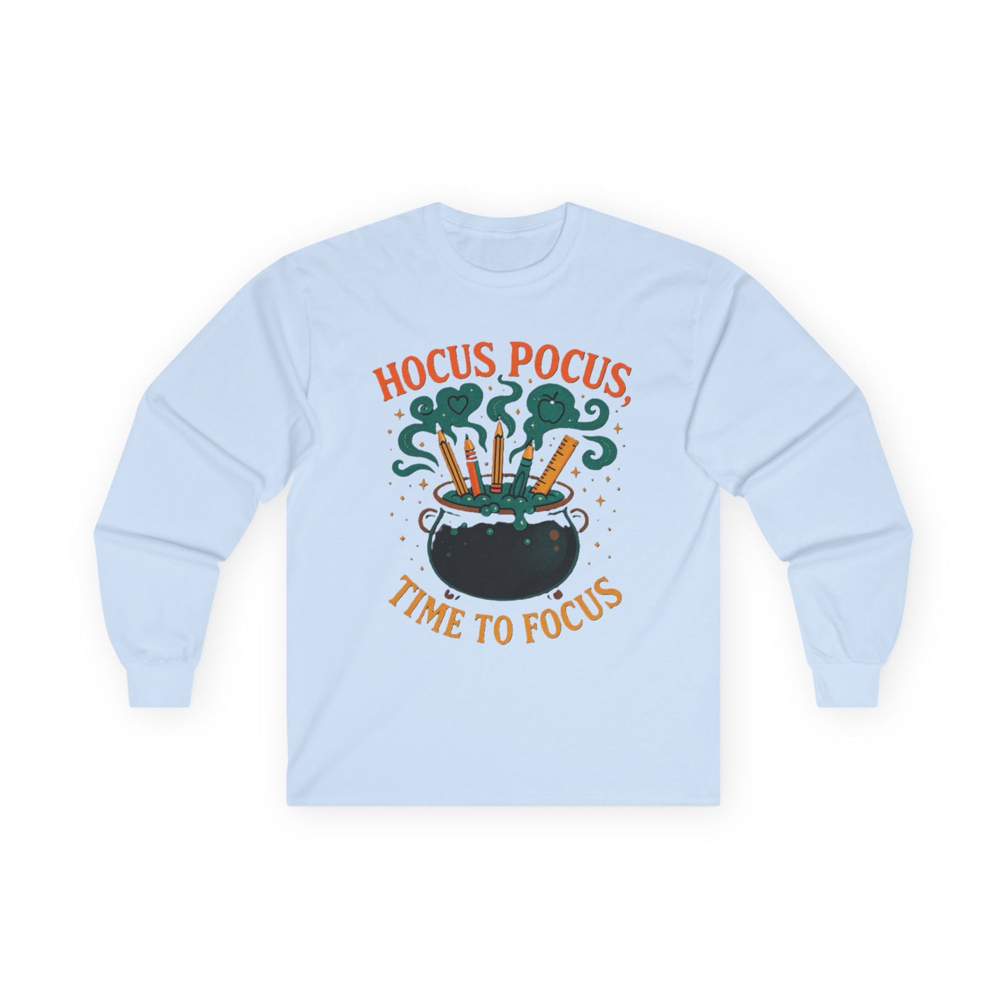 T-Shirt Hocus Pocus Long Sleeve Tee Halloween Shirt Funny Graphic Tee Autumn Fashion Unisex Casualwear Spooky Season Apparel