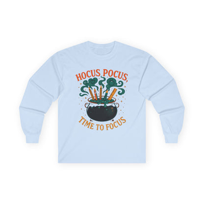 T-Shirt Hocus Pocus Long Sleeve Tee Halloween Shirt Funny Graphic Tee Autumn Fashion Unisex Casualwear Spooky Season Apparel