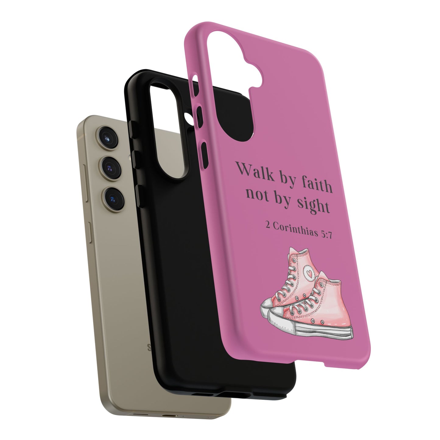 Cellphone Cae Faith-Inspired Phone Case Inspirational Gift Bible Verse Accessory Pink Converse Design Christian Phone Cover