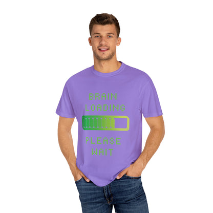 T-Shirt Loading Awareness T-Shirt - 8-bit Humor Gamer Gift Brain Loading Tee Unisex Graphic Shirt Quirky Humor Clothing