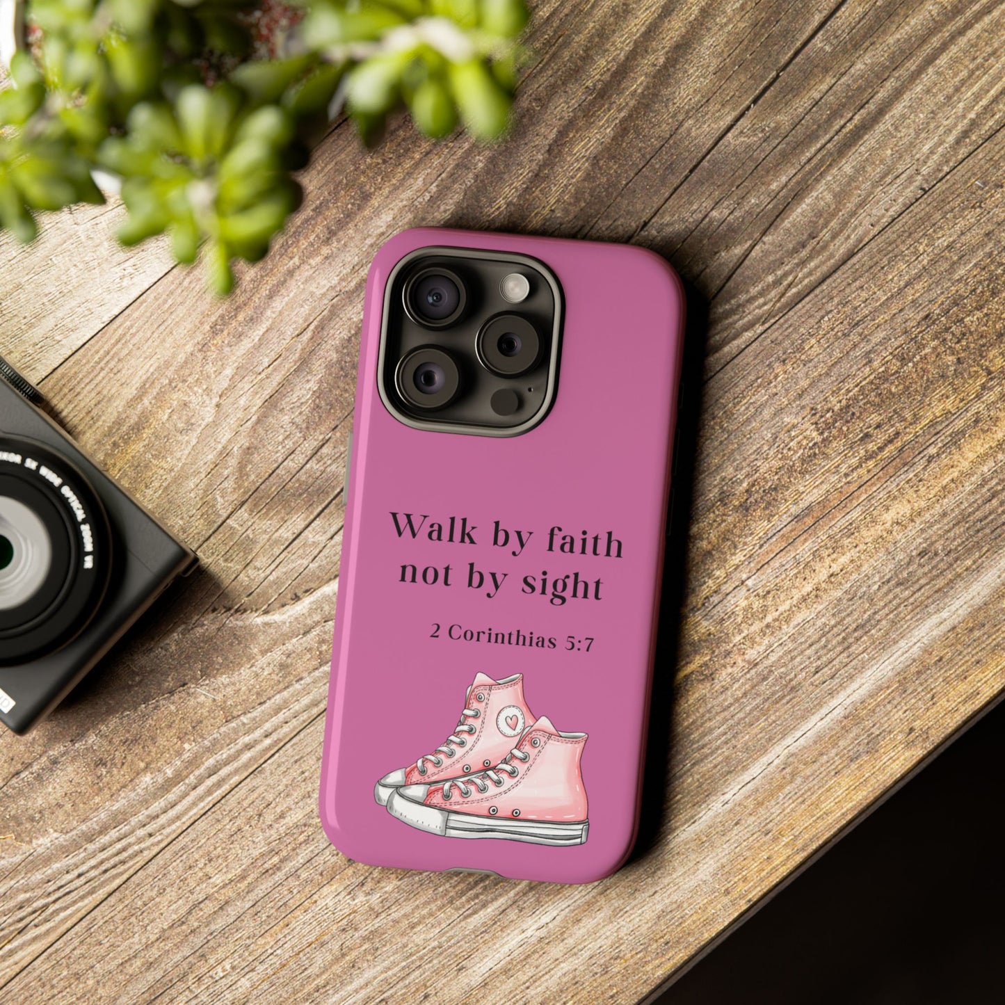 Cellphone Cae Faith-Inspired Phone Case Inspirational Gift Bible Verse Accessory Pink Converse Design Christian Phone Cover