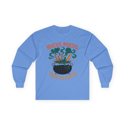 T-Shirt Hocus Pocus Long Sleeve Tee Halloween Shirt Funny Graphic Tee Autumn Fashion Unisex Casualwear Spooky Season Apparel