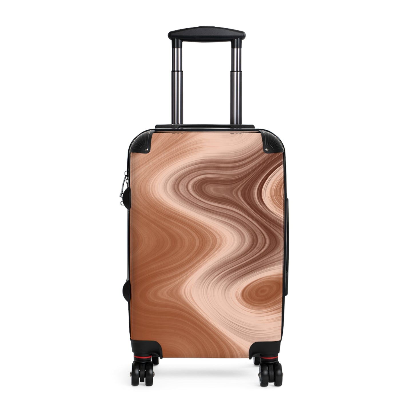 Marbled Copper Carry-On Suitcase — Stylish Swirl Travel Luggage