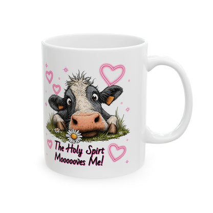 Holy Spirit Mug– Funny Faith-inspired Cow Design