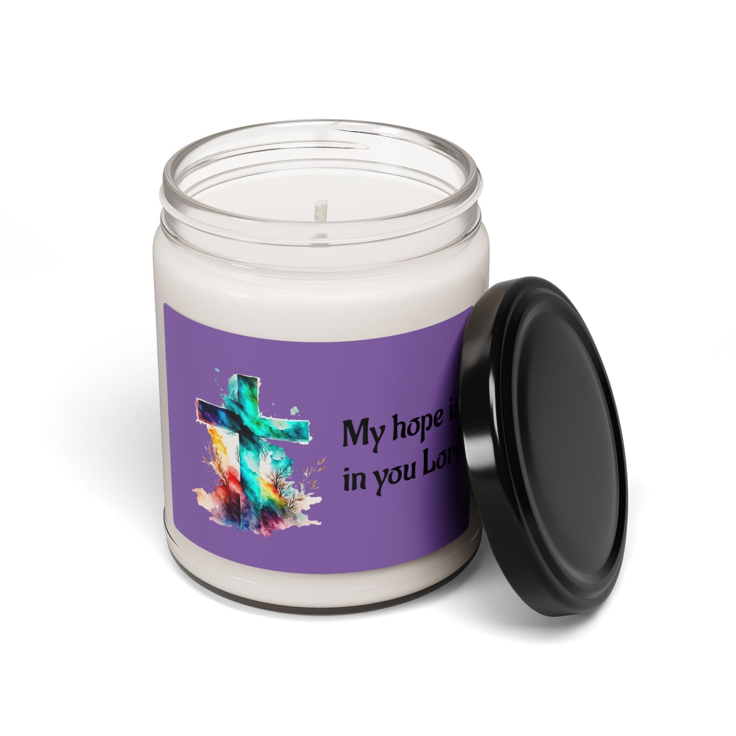 Candle Aromatherapy Inspirational Scented Soy Candle My Hope is in You Lord Relaxation Gift Spiritual Home Decor Christian