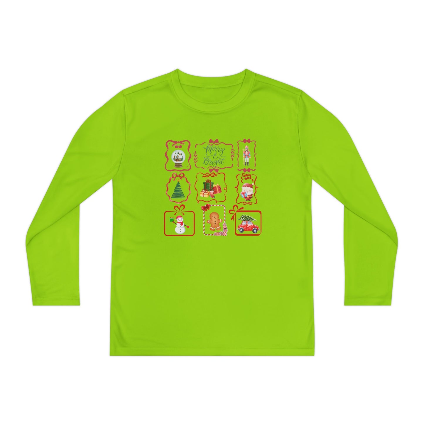 Youth Holiday Cheer Long Sleeve Tee - Christmas Gift, Kids Apparel, Seasonal Wear, Cute Holiday Outfit, Festive Shirt, Family Gatherings