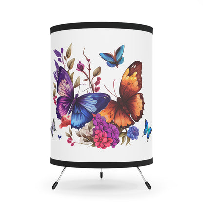Lamp Butterfly Tripod Lamp Vibrant Home Decor Stylish Lighting Nature-Inspired Design,Perfect Gift for Flower Lovers