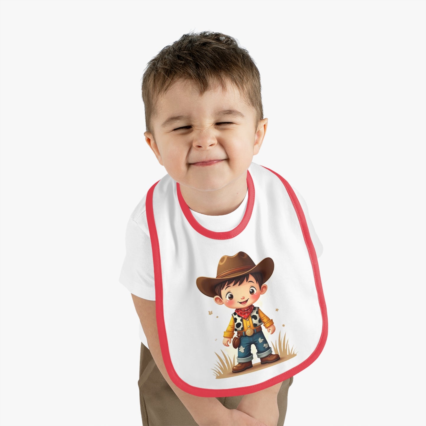 Baby Cowboy Bib Adorable Bib for Toddlers Funny Baby Gift Cowboy Theme Nursery Cute Baby Accessories