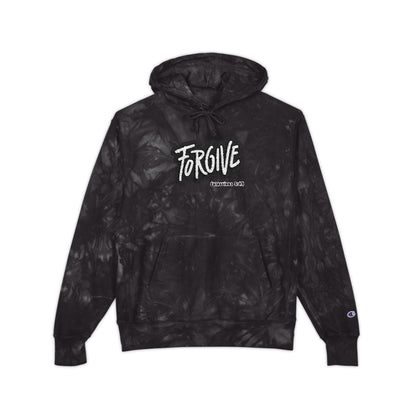 Forgive Tie-Dye Hoodie - Unisex Champion Sweatshirt, Cozy Gift, Casual Wear, Unique Style, Fashion Statement
