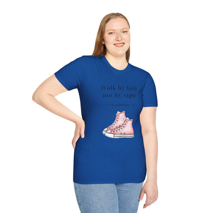 Faith-Inspired Unisex T-Shirt, Walk by Faith Tee, Christian Graphic Shirt, Inspirational Apparel, Casual Everyday Wear, Birthday Gift Idea
