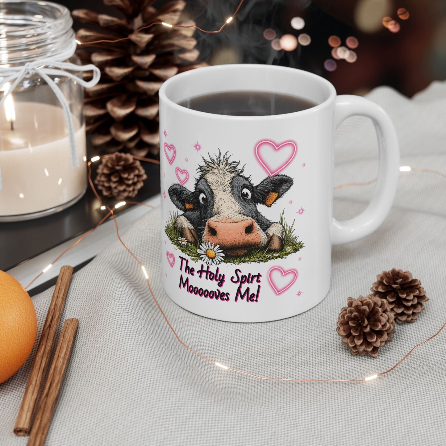 Holy Spirit Mug– Funny Faith-inspired Cow Design