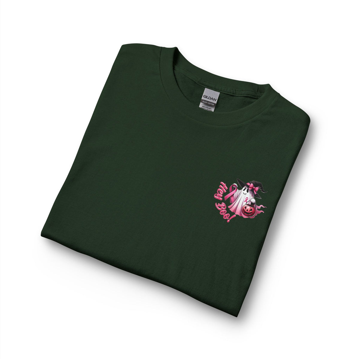 Breast Cancer Awareness Long Sleeve Tee — "In October We Wear Pink" Cow Design