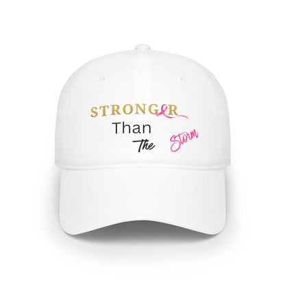 Baseball Cap Stronger Than The Storm Inspirational Low Profile Hat Cancer Awareness Gift