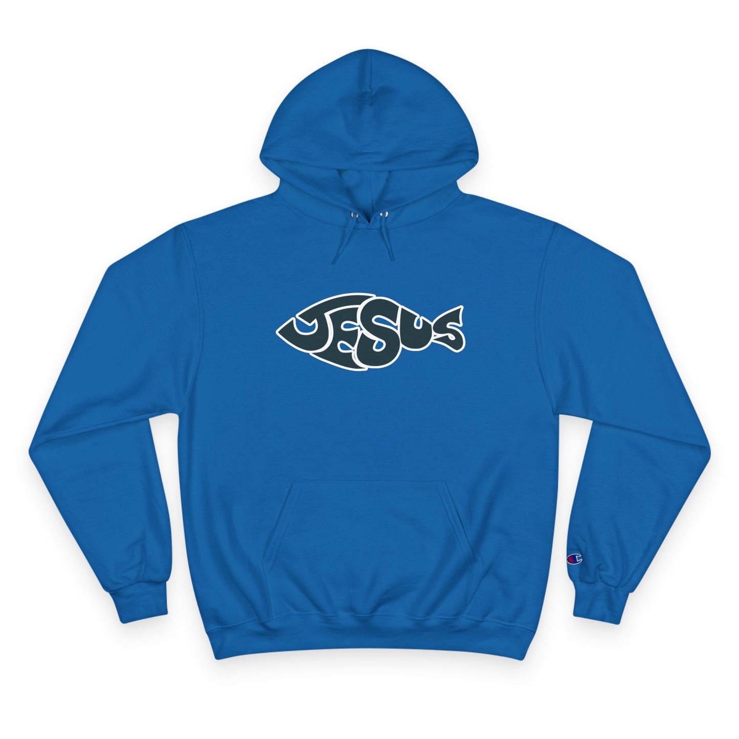 Faith-Inspired Champion Hoodie, Religious Apparel, Christian Gift, Hoodie with Jesus Design, Casual Wear, Spiritual Comfort