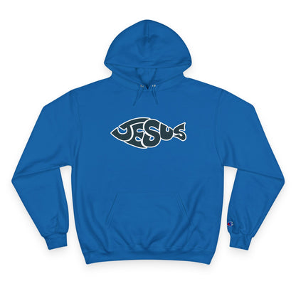 Faith-Inspired Champion Hoodie, Religious Apparel, Christian Gift, Hoodie with Jesus Design, Casual Wear, Spiritual Comfort