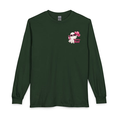 Breast Cancer Awareness Long Sleeve — "In October We Wear Pink" Ghost Tee