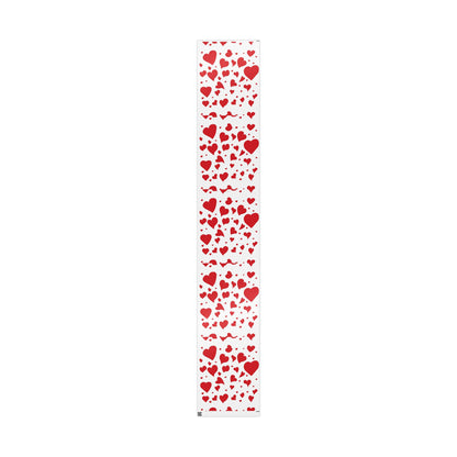 Valentine Heart Pattern Wrapping Paper Roll — Red Hearts Gift Wrap for Valentine's Day & Anniversaries