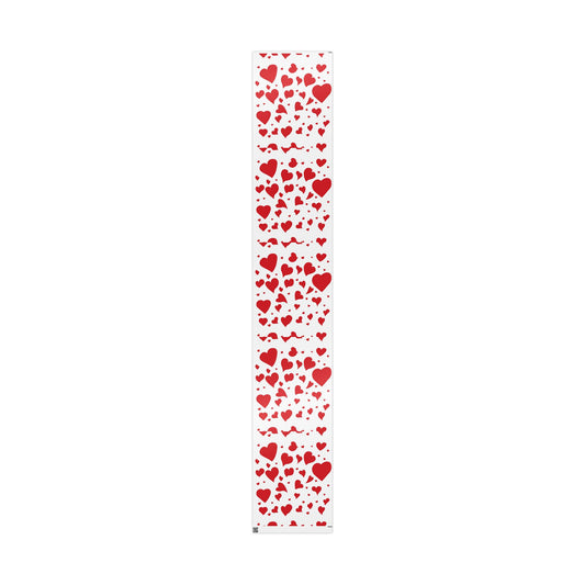 Valentine Heart Pattern Wrapping Paper Roll — Red Hearts Gift Wrap for Valentine's Day & Anniversaries