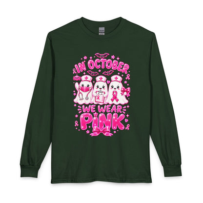 Long Sleeve Shirt — "In October We Wear Pink" Breast Cancer Awareness