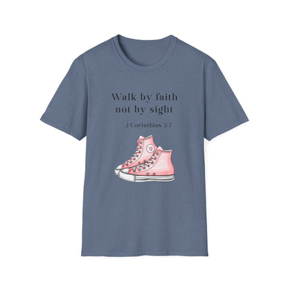Faith-Inspired Unisex T-Shirt, Walk by Faith Tee, Christian Graphic Shirt, Inspirational Apparel, Casual Everyday Wear, Birthday Gift Idea